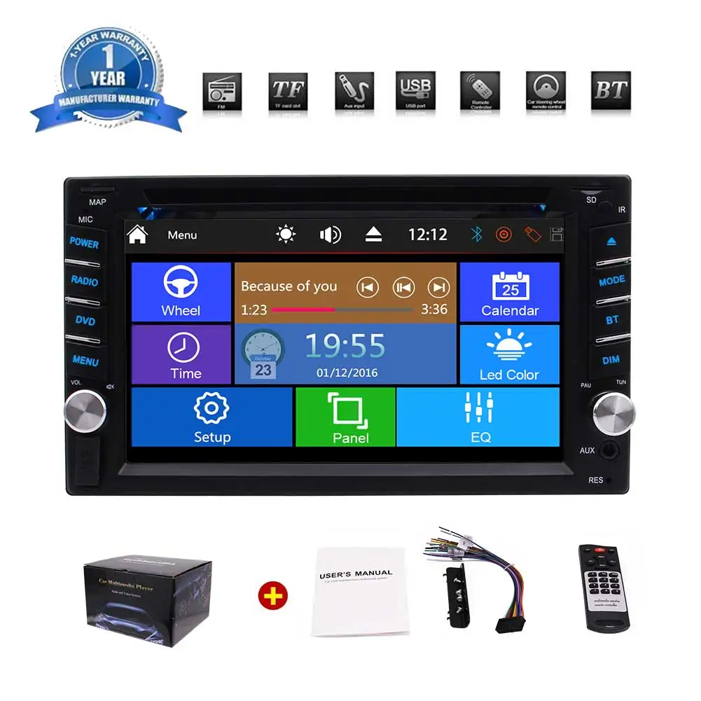 2018 двойной 2 Din DVD плеер 6 &quotсенсорный экран Bluetooth Стерео FM AM автомобильное радио