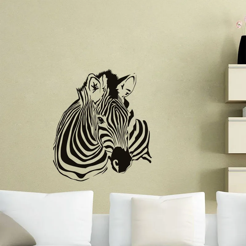 Laying-Down-Zebra-Vinyl-Wall-Sticker-For-Living-Room-Decoration-Funny-Wall-Decal (1)