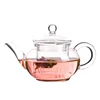 Mini théière à fleurs avec filtre de 250ml, bouteille pratique, tasse à thé en verre avec infuseur, feuille de thé, café aux herbes ► Photo 2/6