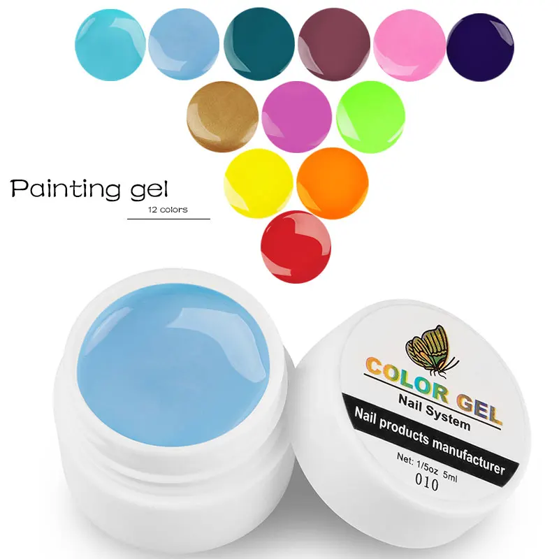 

Beateal Blue color 5ml nail art design uv led gel lacquer soak off color uv led paint enamel nail polish gel lacquer varnish gel