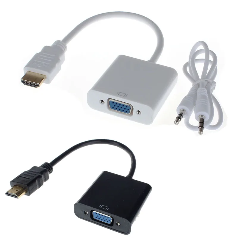 HDMI в VGA конвертер адаптер с аудио usb-кабель 1080 P для ПК конвертер аудио мужчин и женщин HD 720 1080 P Кабельные комплекты QIY20 DT