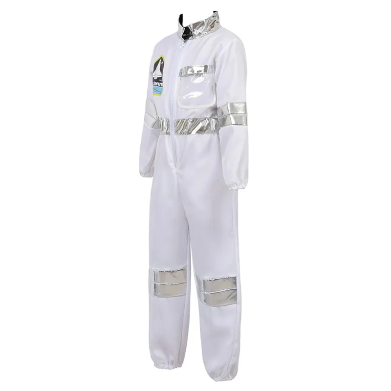 Goedkoop Kids Astronaut Kostuums Ruimtevaarder Jumpsuit Vlucht Dress Up Kostuum met Helm Astronaut Rollenspel Sets voor Jongens Meisjes Cosplay