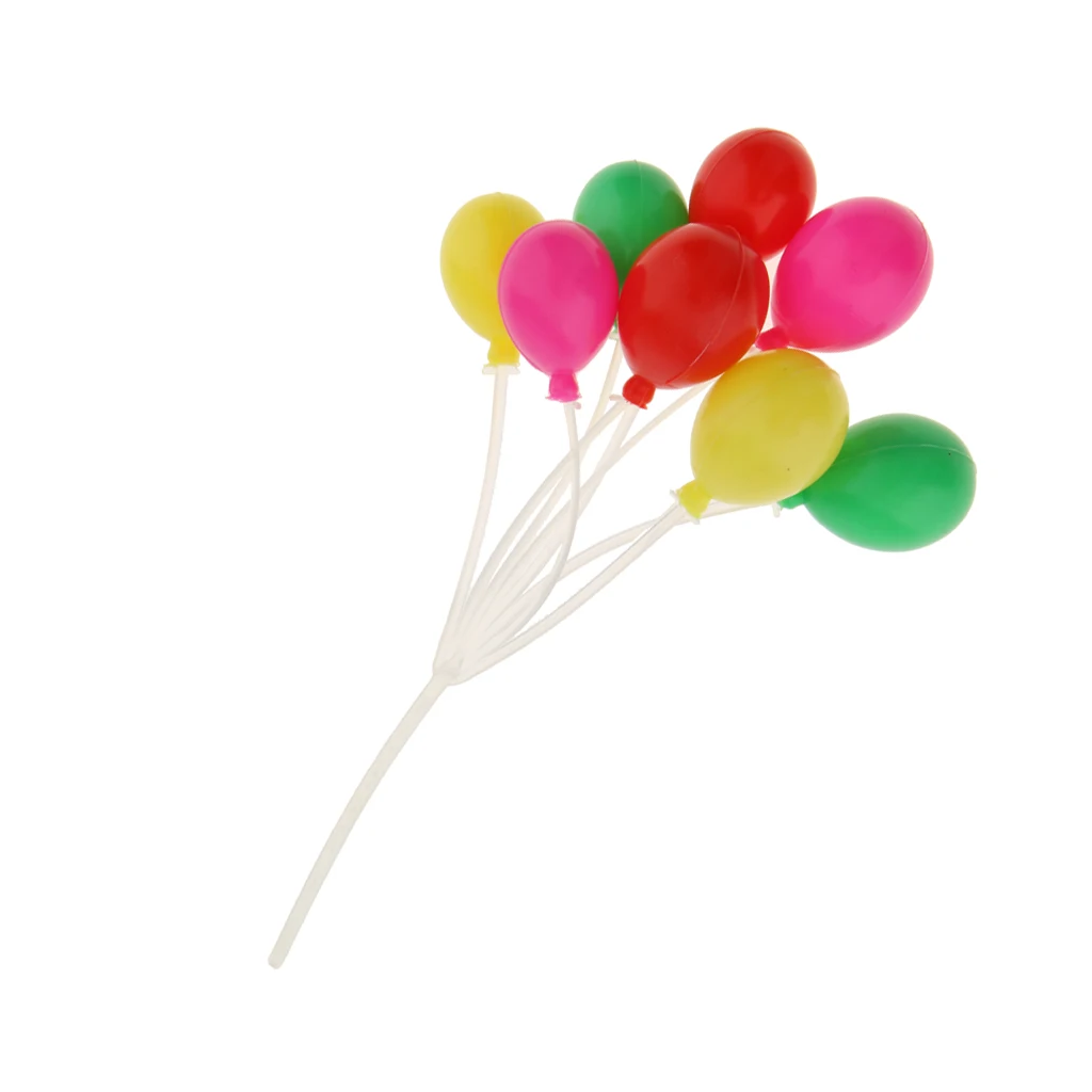 Miniature Plastic Oval Shaped Balloons Model for Dollhouse Decoration 1/12th