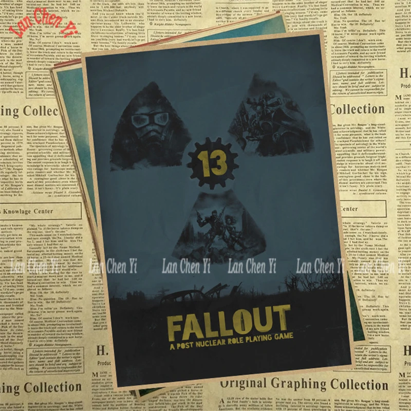 Fallout серии классический фильм крафт-бумага плакат для кафе Креативные обои интерьера