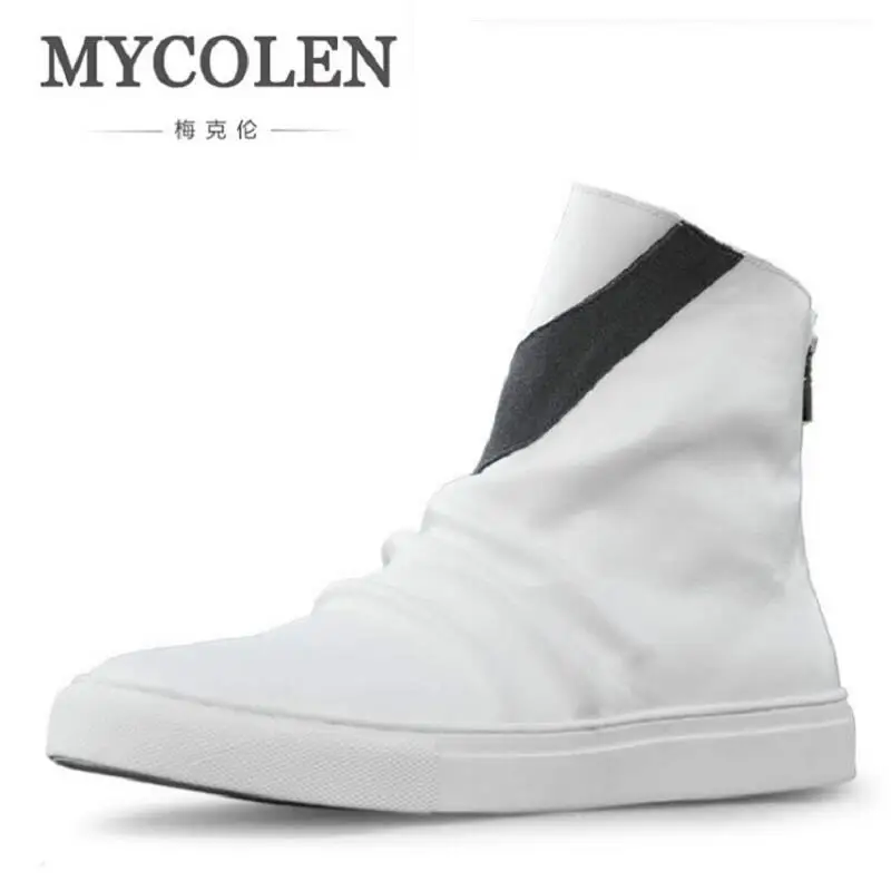 

MYCOLEN Men Boots Genuine Leather British Boots Waterproof Rubber Winter Shoes Men Lace Up Men Shoes Bota Masculina