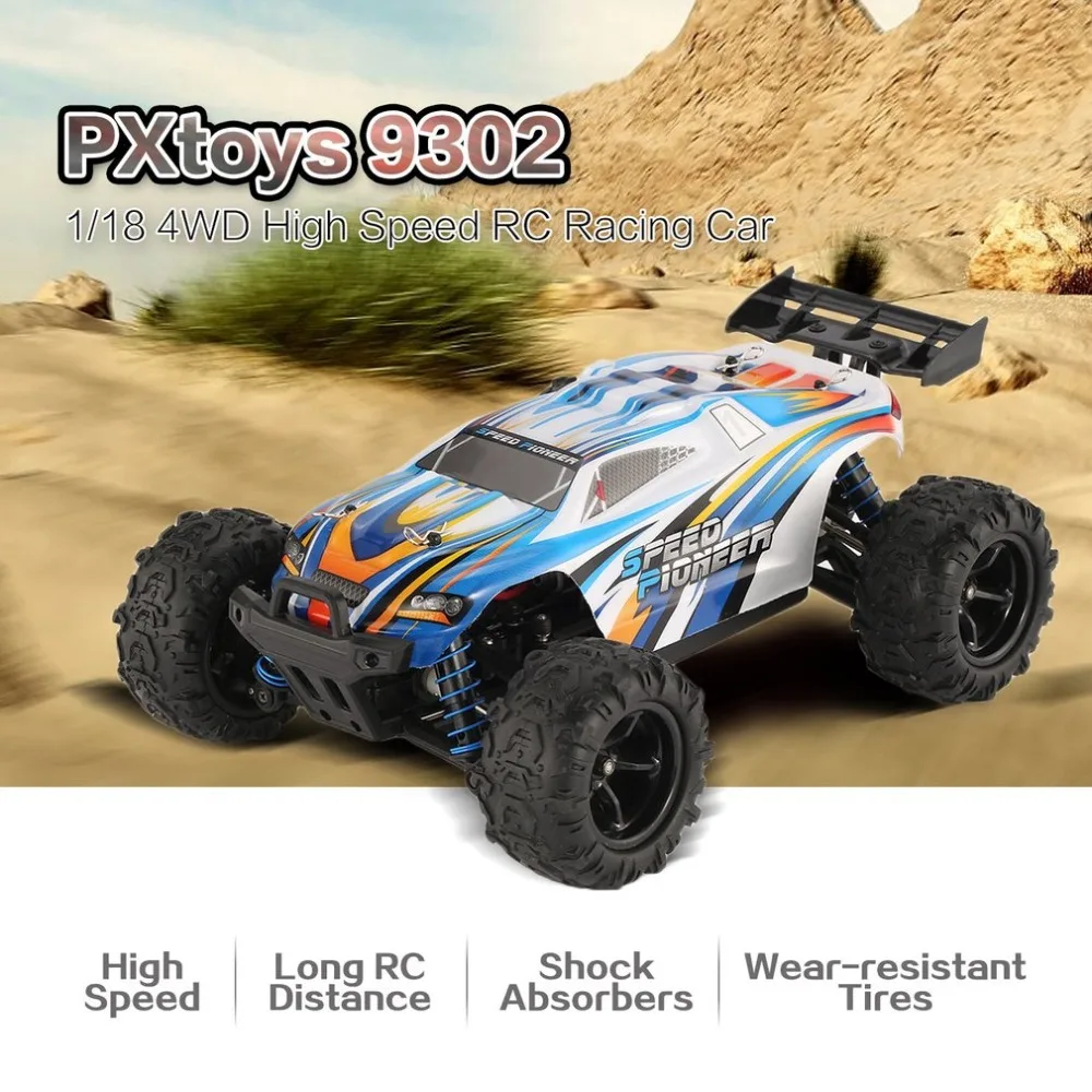 4WD внедорожных RC автомобиля PXtoys № 9302 Скорость для Pioneer 1/18 2,4 ГГц Truggy Высокая Скорость скоростного радиоуправляемого автомобиля РТР дистанционного управления