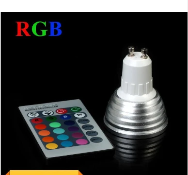 Оптовая продажа 3 Вт RGB Светодиодный прожектор GU10 E27/E14/MR16 16 цветов