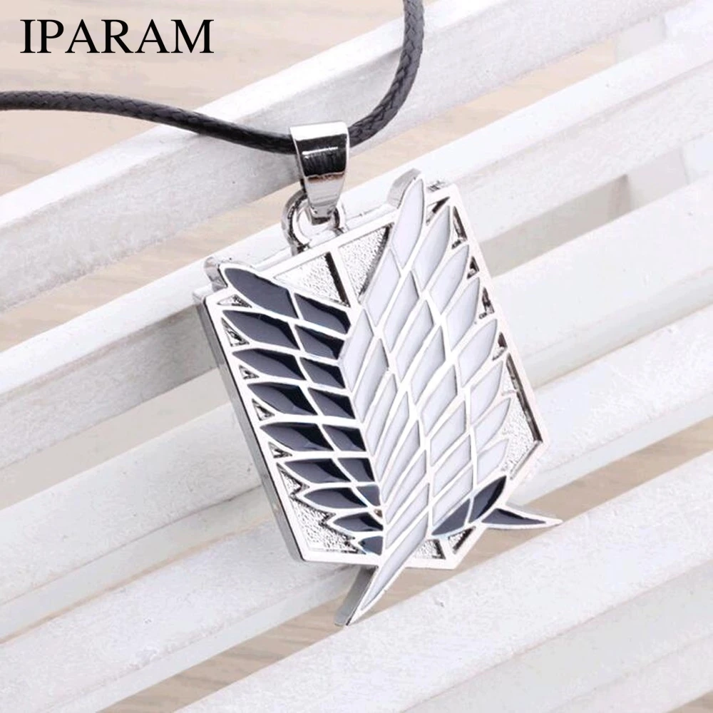 

Metal Anime attack on the wings of freedom titanium necklace Shingeki no Kyojin cosplay necklace shell necklace necklace survey