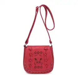 Jzug Для женщин кожа Сумка Boho кошелек Посланник Дамы Crossbody сумка Красный