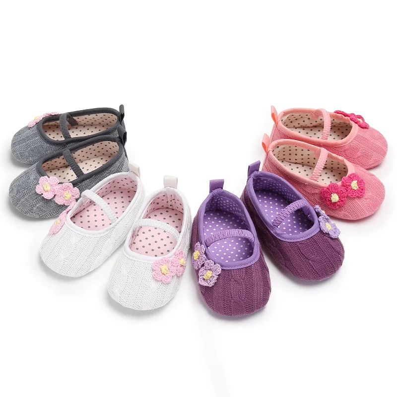 Spring And Autumn 01 Female Baby Fashion Wool Soft Bottom Baby Toddler