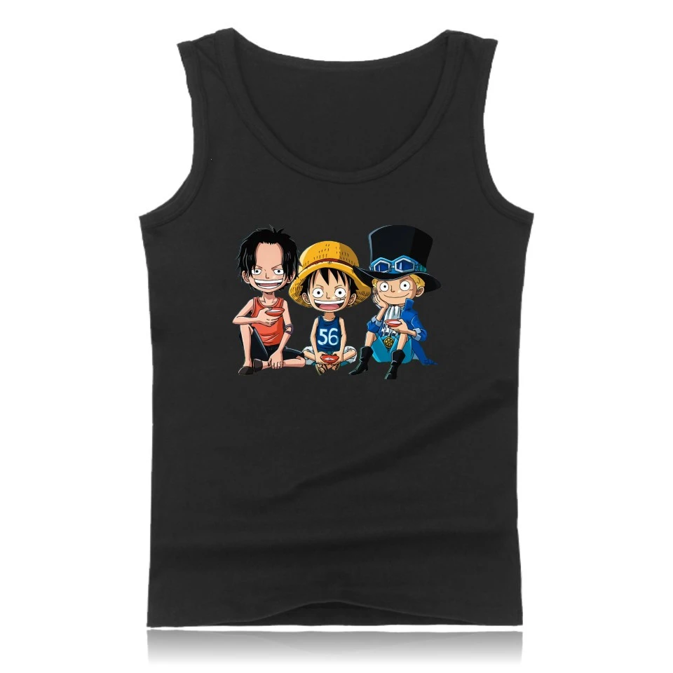 Модные майки Luffy для бодибилдинга цельный топ летняя жилетка аниме ACE хлопковая