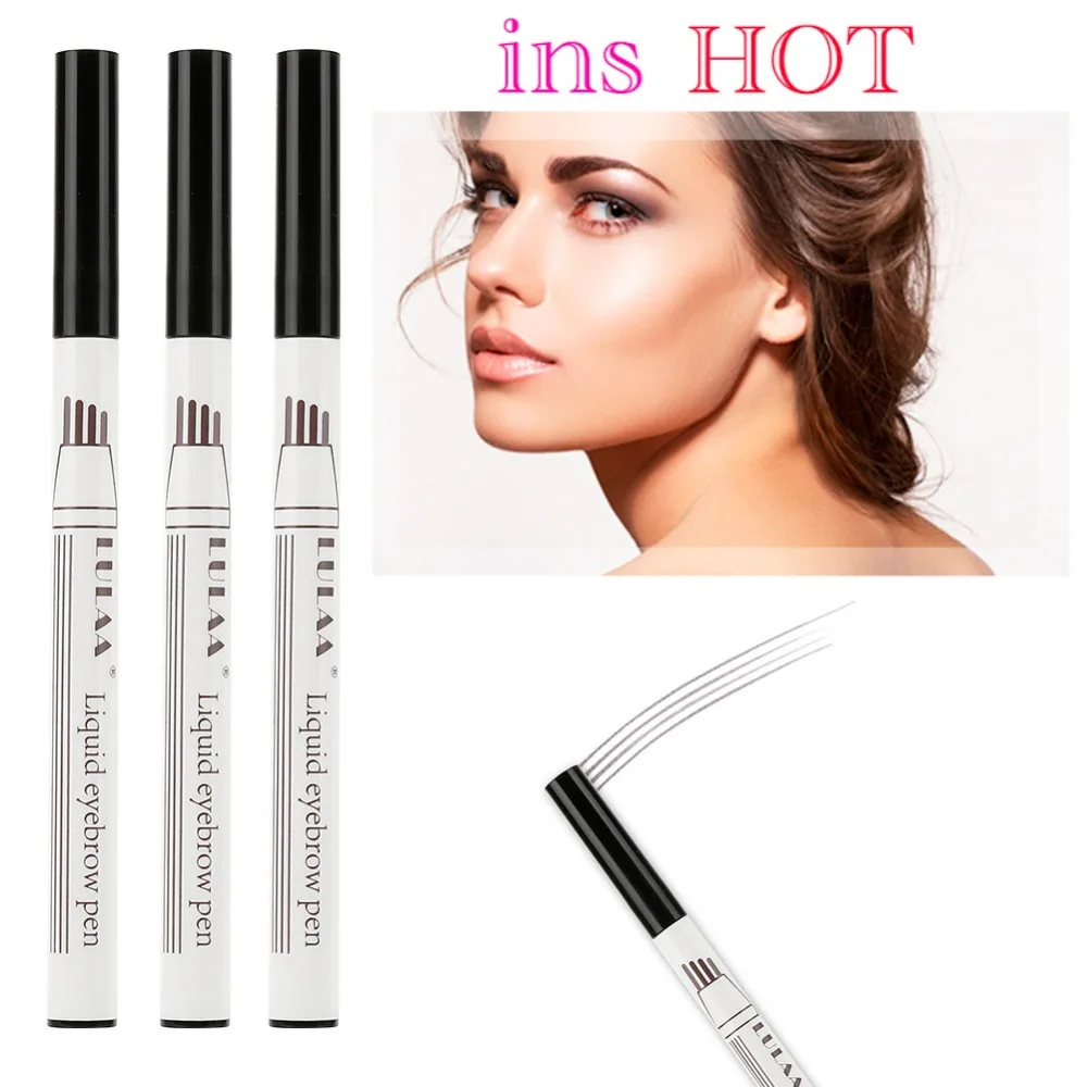 LULAA Four Heads 24H Lasting Eyebrow Enhancer Pencil Make up Waterproof Tint 3 Colors Eye Brow pen maquiagem Cosmetics TSL2M LULAA Four Heads 24H Lasting Eyebrow Enhancer Pencil Make up Waterproof Tint 3 Colors Eye Brow pen maquiagem Cosmetics TSL2M