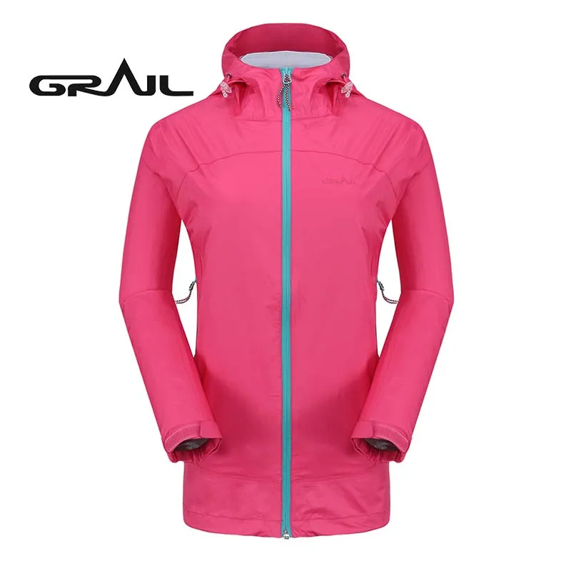 

GRAIL Waterproof Jacket Women Outdoor Sport Suit Hoodies Windbreaker Turbo Skin Jacket for Camping Running 3112A