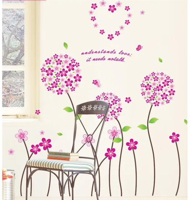 Flower Painting Kitchen Decoration Door Picture Princess Love Flower Painting Kitchen Decoration Door Picture Princess Love Bedroom Skyrim Mirror Wall Stickers Art Adhesive Decals