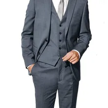Мужские костюмы под заказ Slim Fit серый последний пиджак брюки дизайн смокинг модный костюм с современной черной отделкой красивый(куртка+ брюки+ жилет+ галстук