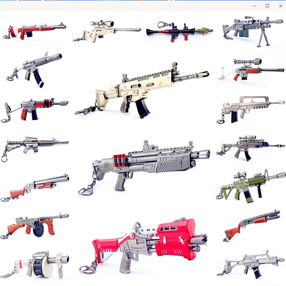 17 см брелоки в виде оружия AK47 пистолет Модель 98K снайперская винтовка брелок