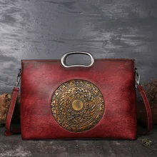 Винтажные женские сумки из натуральной кожи, женские элегантные сумки через плечо в стиле ретро, женские сумки ручной работы из коровьей кожи