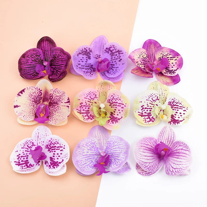 2 шт 3D шелковые бабочки орхидеи декоративные цветы венок с искусственными цветами для дома Свадебное Украшение diy подарки цветок стена