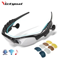 VICTGOAL Polarized Cycling Glasses Bluetooth Men Motorcycling Sunglasses MP3 Phone Bicycle Outdoor Sport 5 Len Sun Glasses