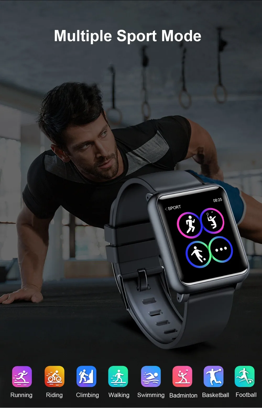 Новейшие ЭКГ+ PPG умные часы для мужчин и женщин браслет монитор сердечного ритма фитнес-трек для Android 4,4, IOS 8,2