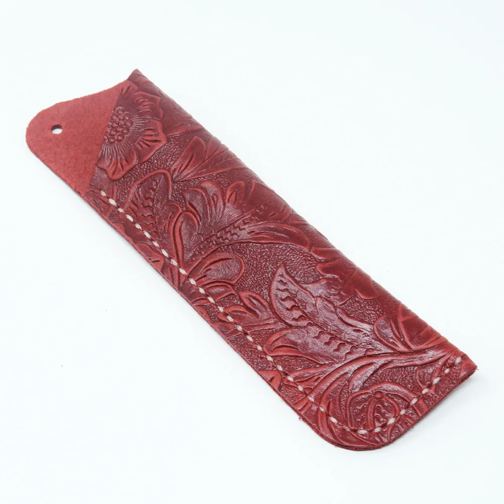 

new leather pencil case creative student supplies Korea DIY pen set top leather vegetable tanned leather