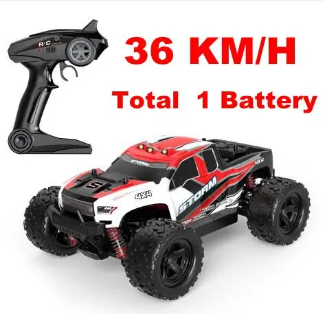 36 км/ч 55 км/ч HS 18301 1/18 Размер 2,4 г 4WD высокоскоростной большой ногой RC скоростной автомобиль высокоскоростной автомобиль RC гоночный автомобиль внедорожник игрушки - Цвет: 36kmh red 13801 1Bty