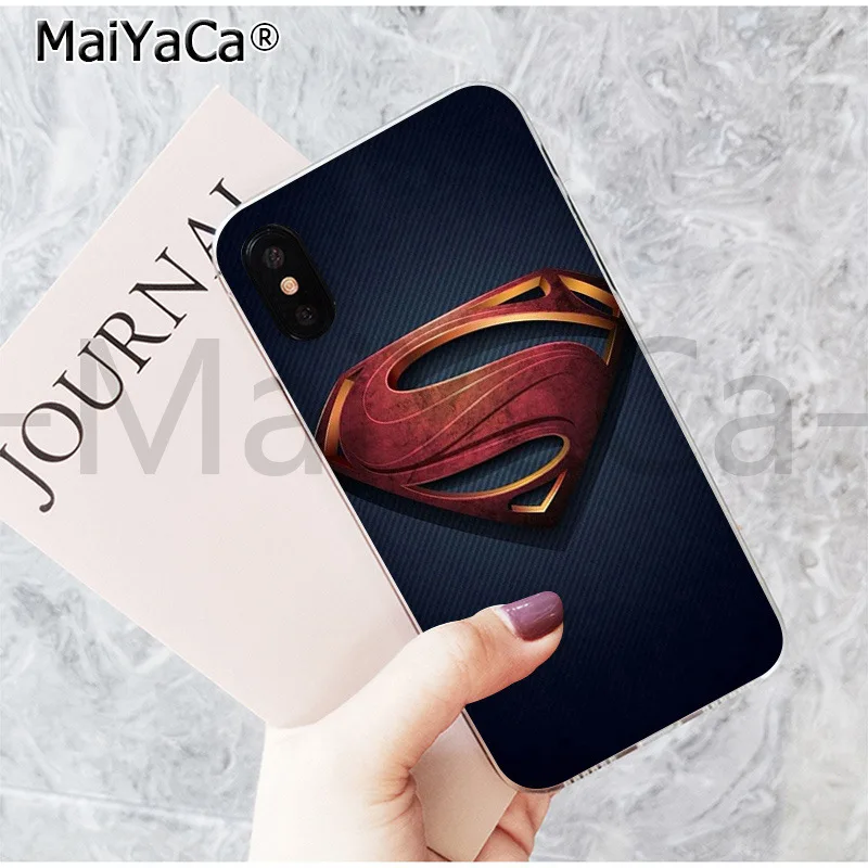 MaiYaCa Amazing Phone Case Marvel Superman Venom Shield Spiderman LOGO for iPhone 8 7 6 6S Plus X 5 5S SE 44S XS XR XS max