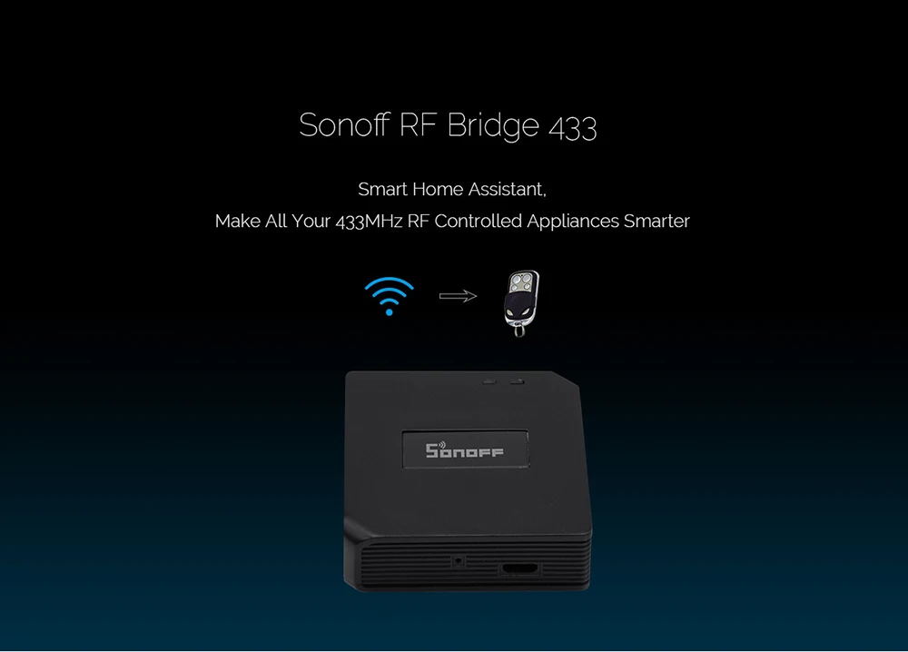 Sonoff RF Brigde WiFi 433 МГц беспроводной преобразователь сигнала детектор дыма DW1 датчик двери PIR 2 датчик движения для умного дома