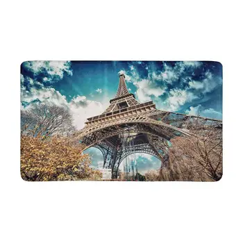 

Eiffel Tower Sky Paris Doormat Anti-Slip Entrance Mat Floor Rug Door Mats Home Decor Rubber Backing Large