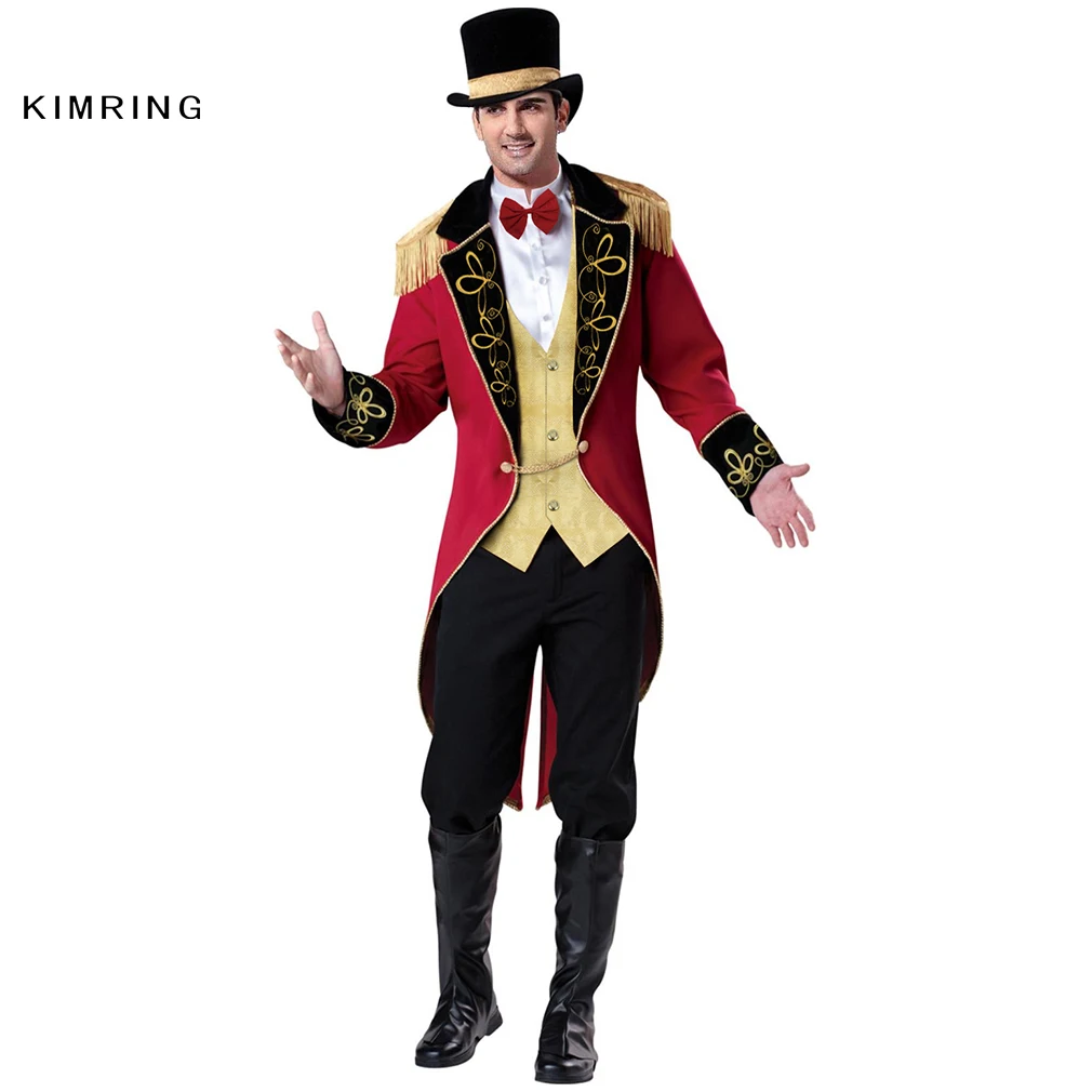Костюм на Хэллоуин Kimring Ringmaster цирк джентльмен карнавал Магик Взрослый мужской