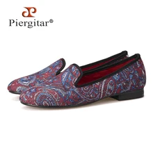 Piergitar/тканевые женские лоферы с традиционным дизайном ручной работы; женские повседневные и вечерние туфли; Модные женские слипоны на плоской подошве