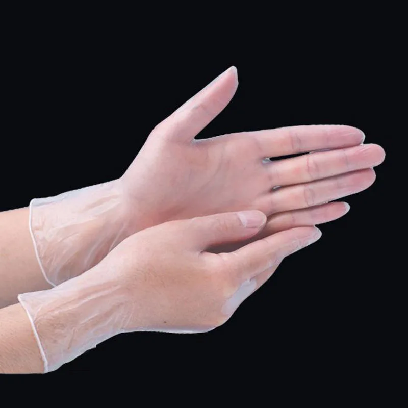 100 шт Одноразовые Латексные Медицинские Перчатки универсальные рабочие перчатки для чистки пальцев латексные защитные домашние прозрачные пищевые перчатки для безопасности