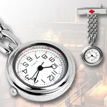 Женские Маленькие красные классические карманные часы Fibula Nurse Quartz