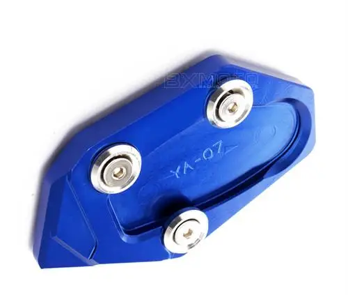 Мотоцикл с ЧПУ Алюминий Боковая ручка Подставки мотоцикл плиты стоять увеличить расширение для Yamaha yzf-r25 2013- yzf-r3 mt03 - Цвет: blue