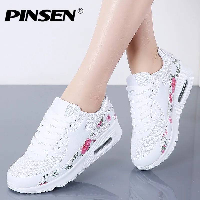 PINSEN/женские кроссовки; модная летняя повседневная обувь; женские дышащие кроссовки на шнуровке; женская обувь; zapatillas mujer