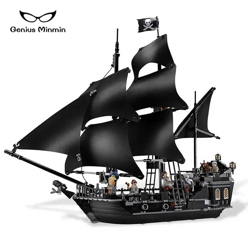 

lepin Legoments of Pirates of the Caribbean The Black Pearl Pirate ship model building blocks set Bricks kits toys for children
