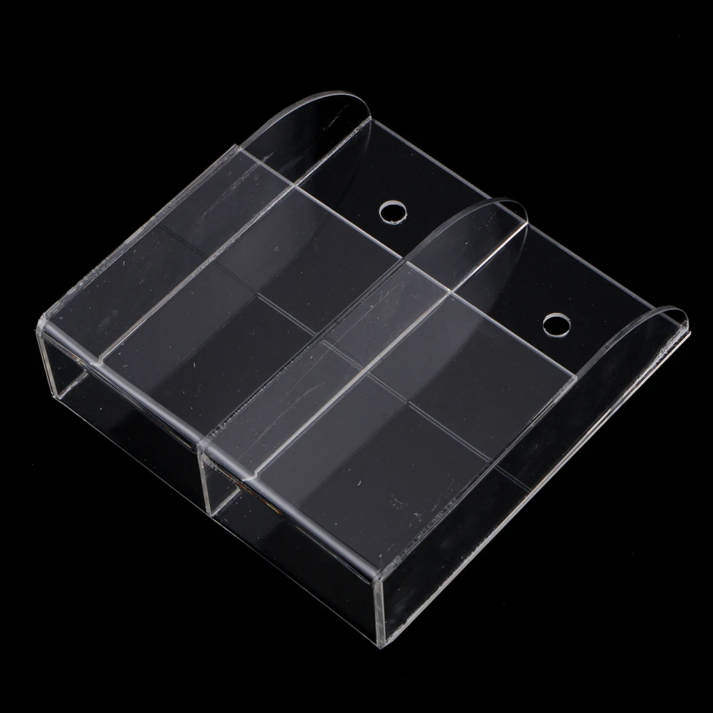TV Remote Control Phone Organizer Storage Box Clear Stand Holder for Wall