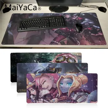 

MaiYaCa Vi League of Legends Natural Rubber Gaming mousepad Desk Mat Anti-slip Locking Keyboard Pad Large Game Mouse Pad