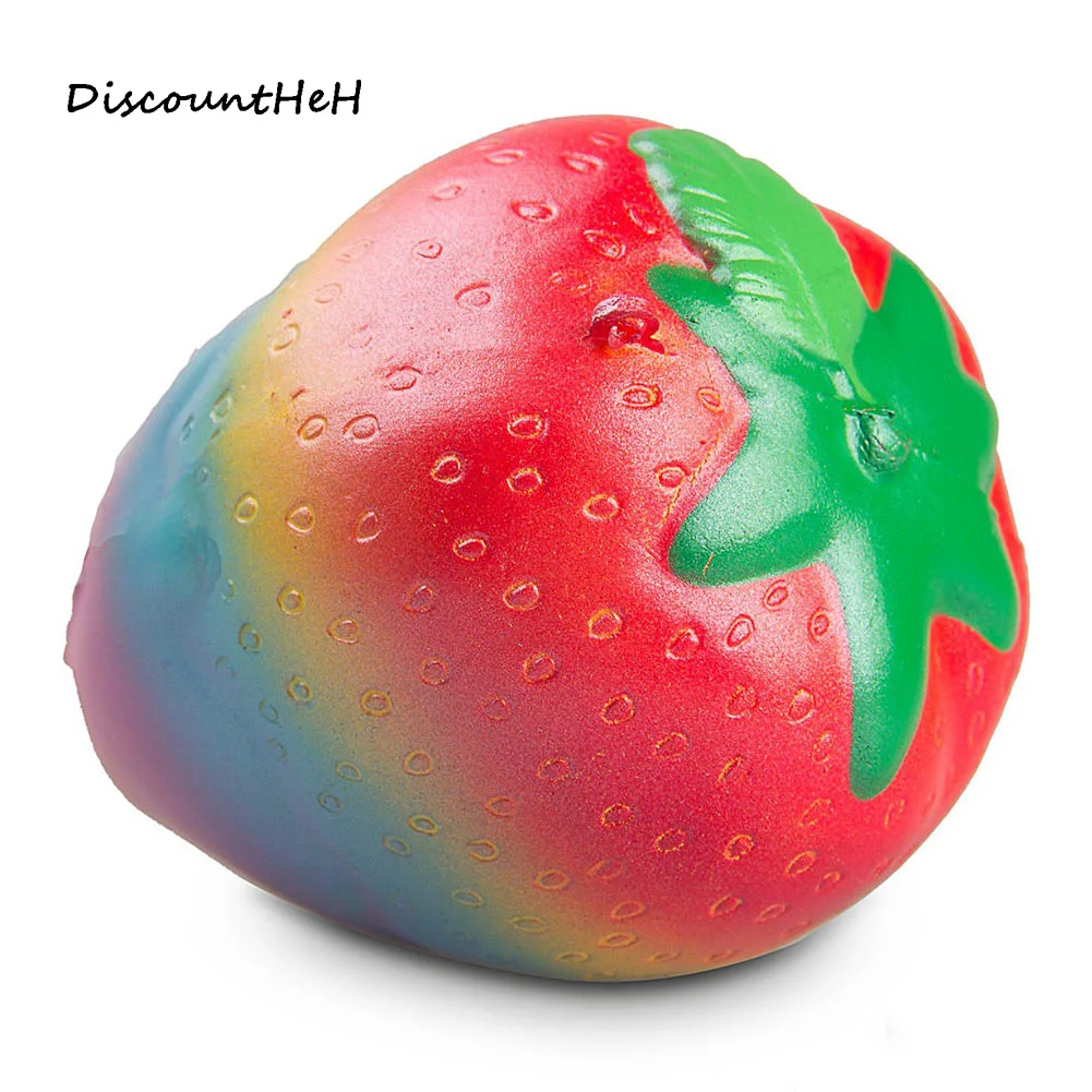 Cute Strawberry Stress Relief Colorful Toy Slow Rising Relieves Stress
