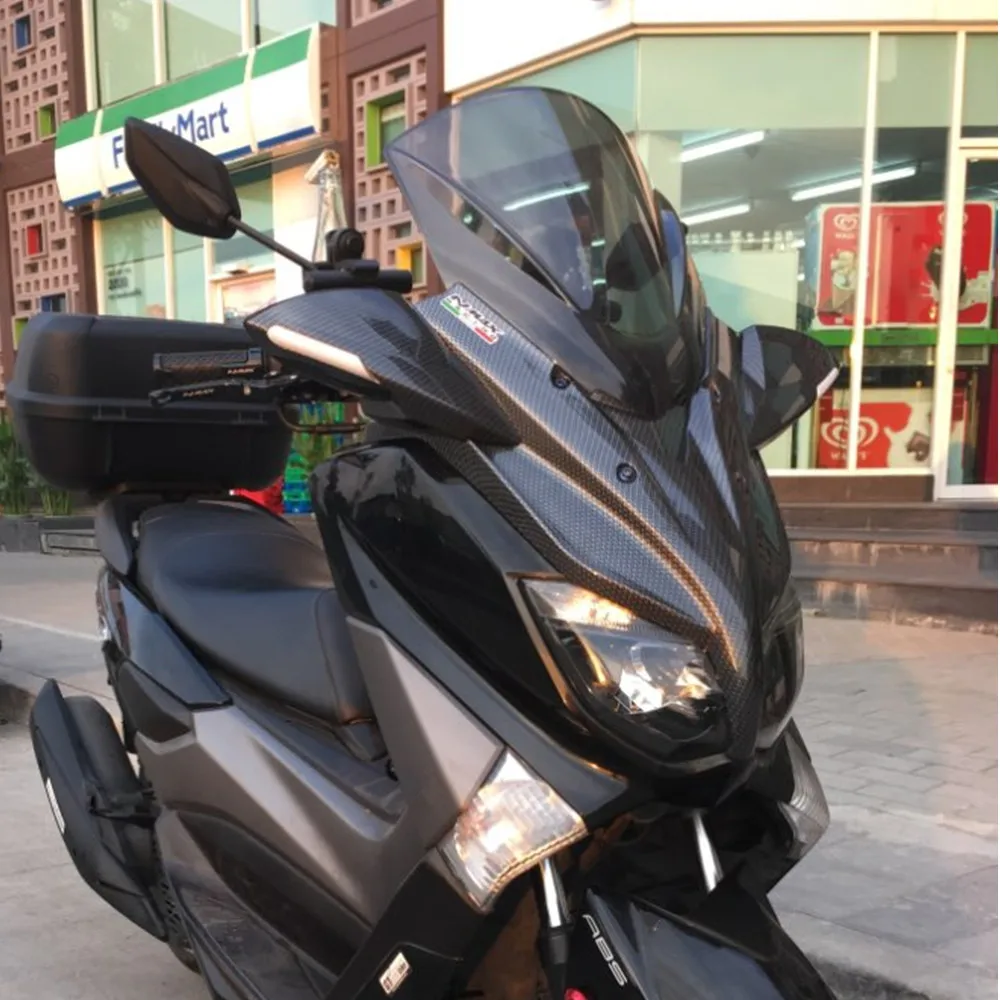 

Modified Motorcycle nmax155 Windshield WindScreen Carbon fiber Wind Deflectors with mirror for Yamaha 2016-2019 NMAX155