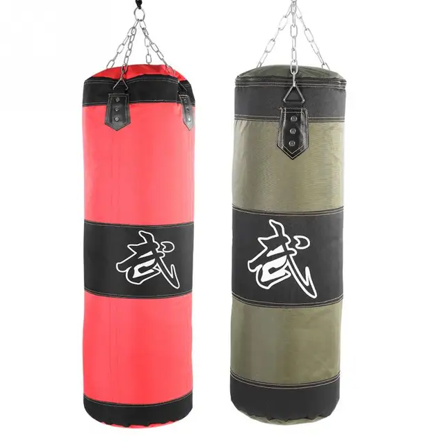 Empty Boxing Sand Bag Hanging Kick Sandbag Training Fight Empty Boxing Sand Bag Hanging Kick Sandbag Training Fight Karate Punch Punching With