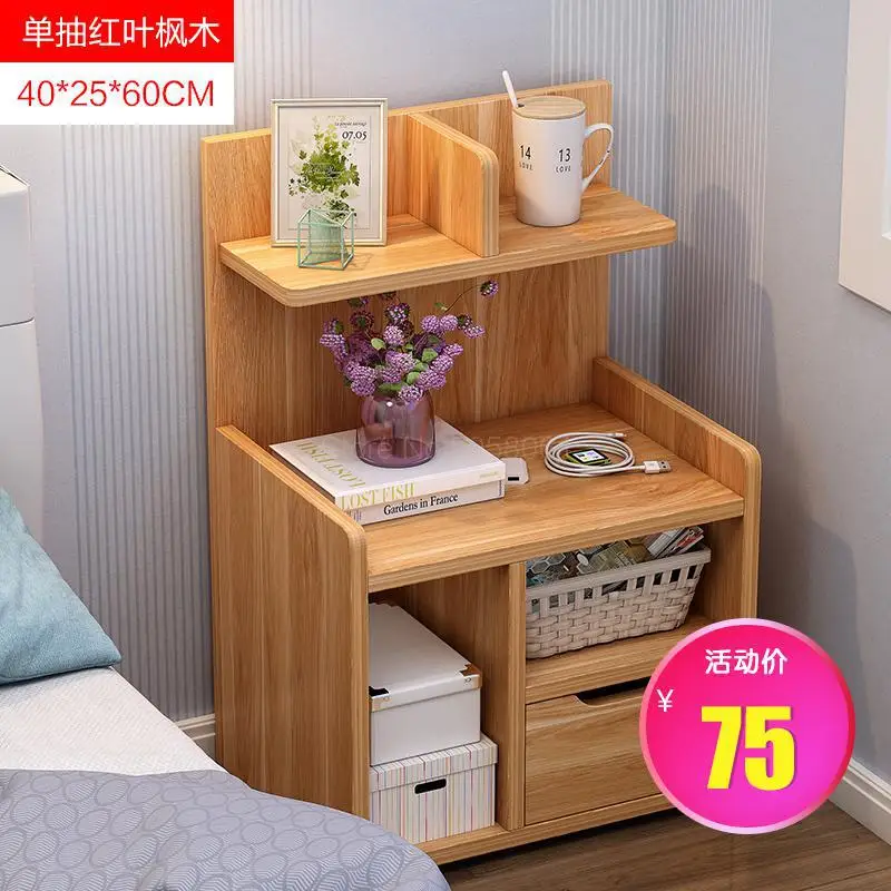 Простой прикроватный столик полка прикроватный шкаф для хранения маленький простой прикроватный шкаф для хранения в спальню Многофункциональный - Цвет: ml2