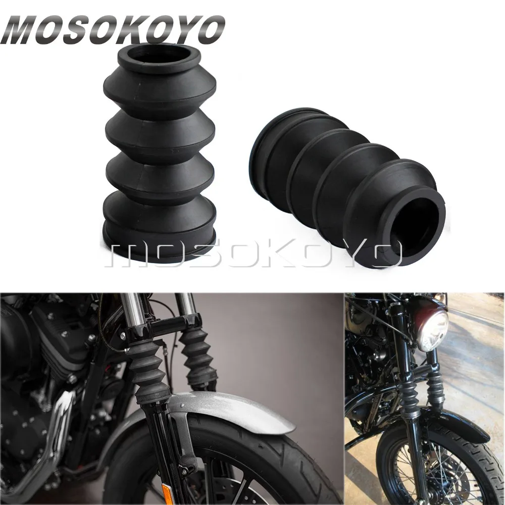 Черная вилка крышка Гетры сапоги 39 мм трубки для Harley XL883 и Sportster 1200 1987 UP|Накладки