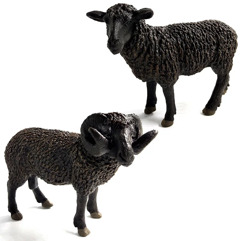 Kawaii имитация овечки прекрасная модель животного на ферме Коза миниатюрная садовая фигурка украшение дома аксессуары Декор подарок для детей