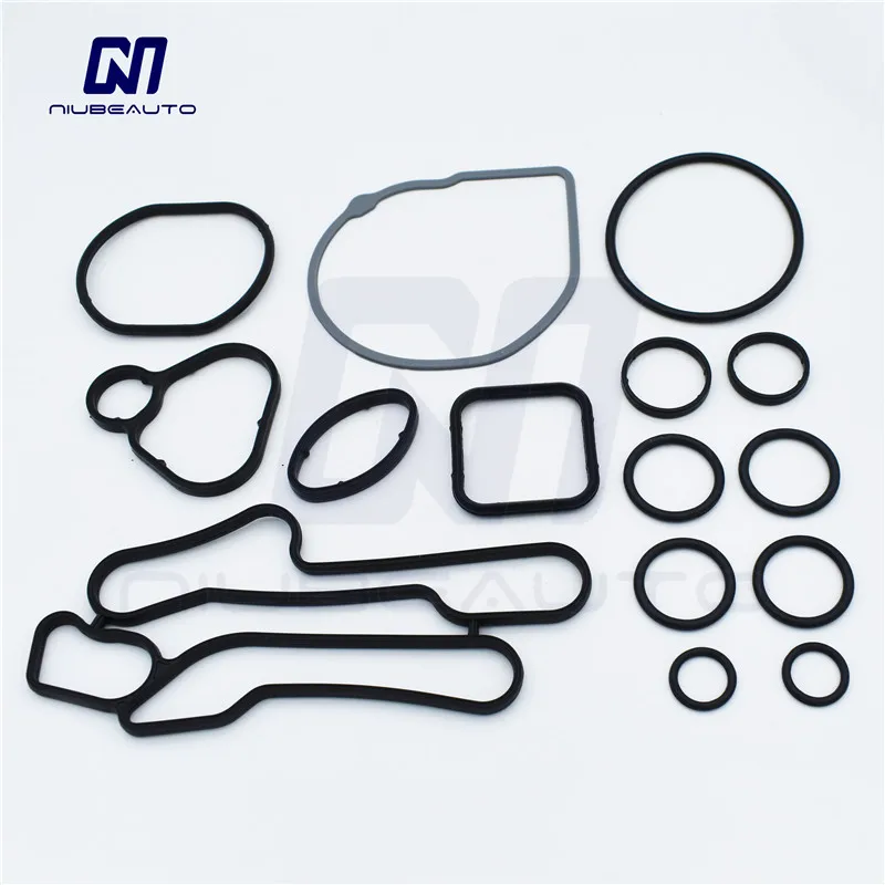 NIUBEAUTO Engine Oil Cooler Repair Kits Gaskets For Opel Astra J H Corsa D E 1.6 Turbo 55355602 55593190 55582569 55355699 1