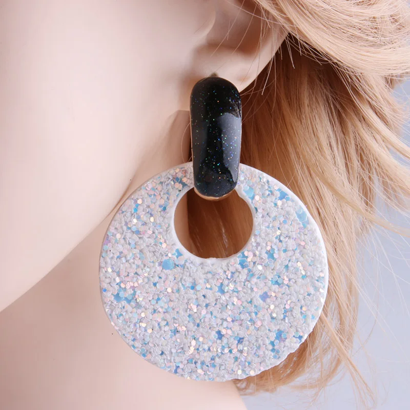 Серьги подвески NeeFu WoFu круглые длинные серьги из тигровой кожи и цинкового сплава