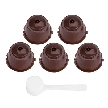 5Pcs Reusable Refillable Capsules Pods for Nescafe Capsula Dolce Gusto Machines Maker Nespresso Coffee Capsule Pod Cup Cafeteira