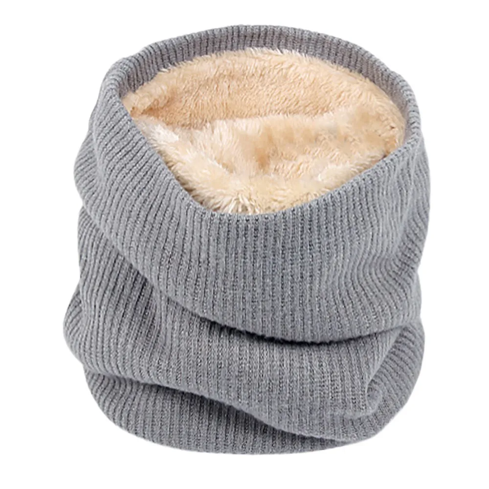 

Unisex Winter Warm Knitted Ring Scarves Soft Men Women Scarf Winter Warm Cotton Scarves Collar Bandanas Neck Warmers