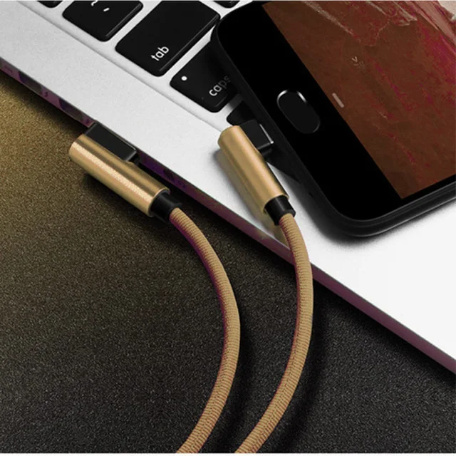 Micro USB кабель, быстрое зарядное устройство, нейлоновая оплетка, USB зарядное устройство для Xiaomi, huawei, LG, samsung, мобильный телефон, usb шнур для зарядки - Цвет: Gold