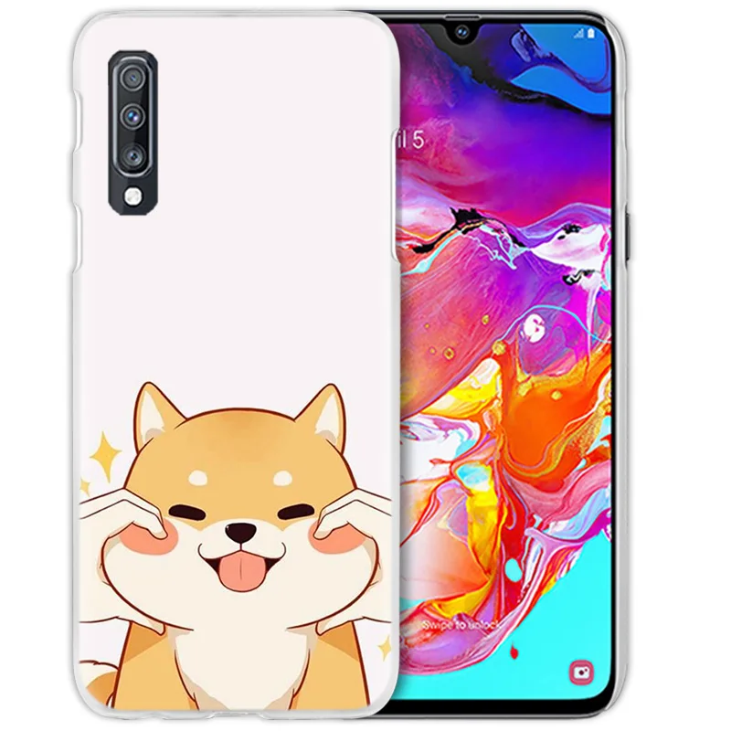 Чехол Kawaii для Samsung Galaxy A50 A70 A20e A40 A30 A20 A10 A71 A50s A9 A7 2018 жесткий прозрачный чехол